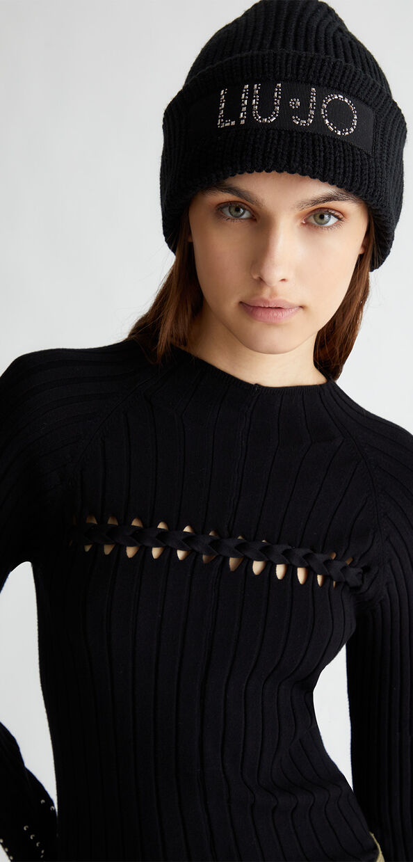 Liu Jo Berretto in maglia con logo